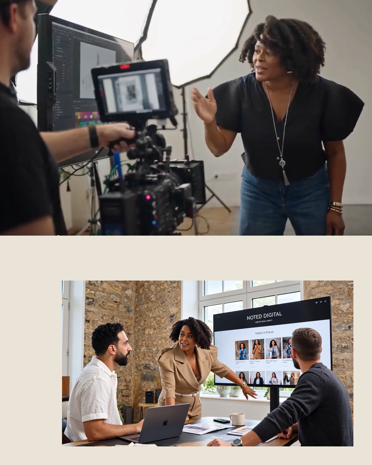 Behind-the-scenes production and a creative review of social content